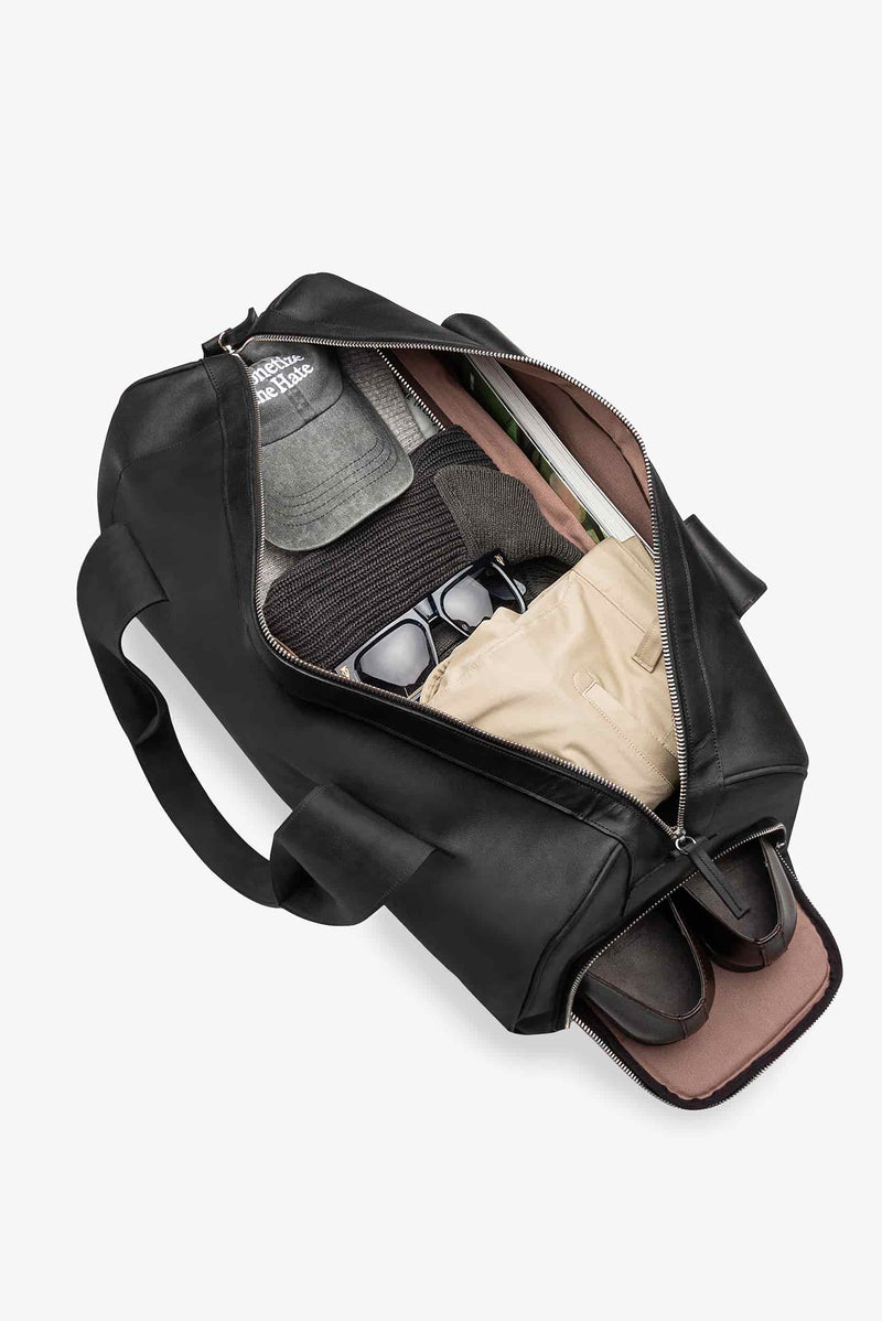 Maleta duffle de piel 28L