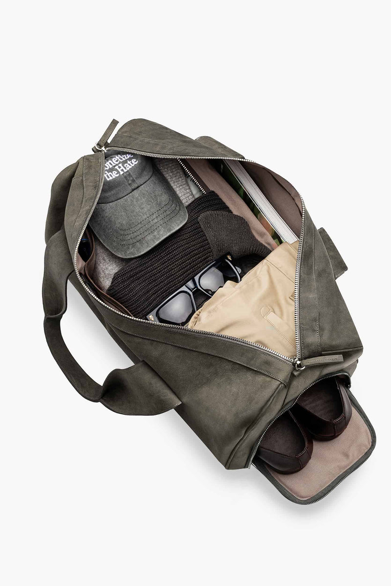 Maleta duffle de piel 28L