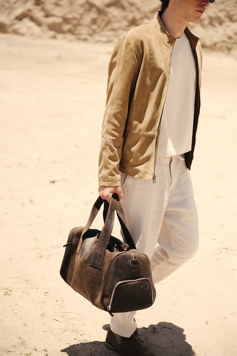 Maleta duffle de piel 28L