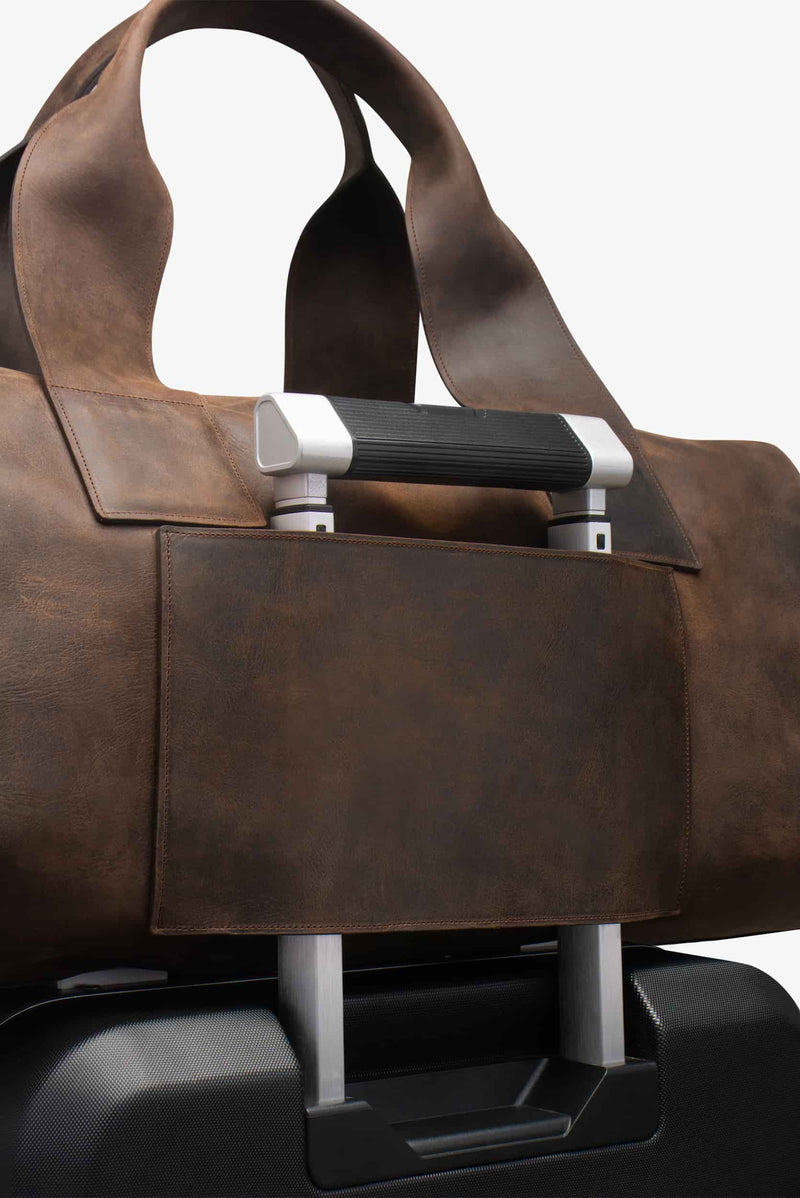 Maleta duffle de piel 28L