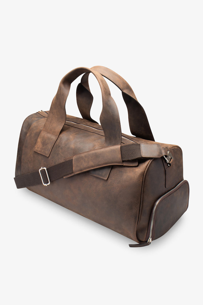 Maleta duffle de piel 28L