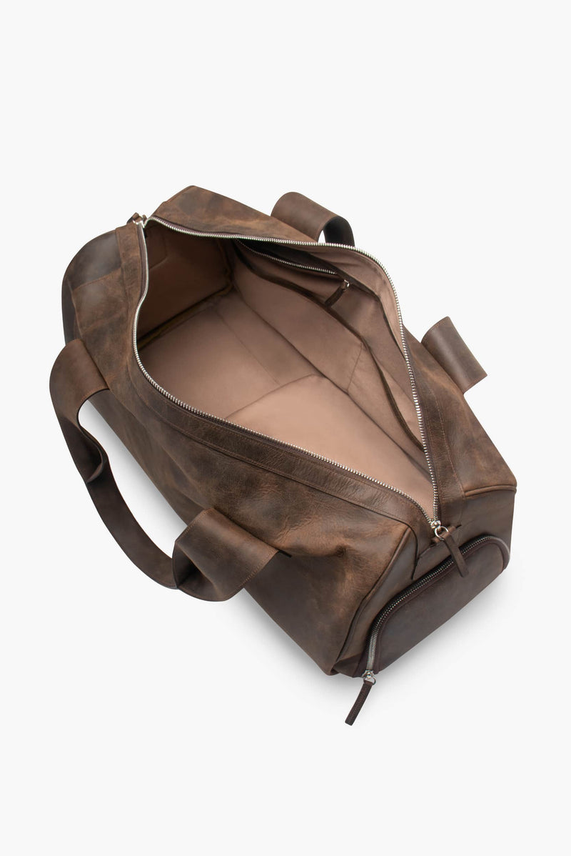 Maleta duffle de piel 28L