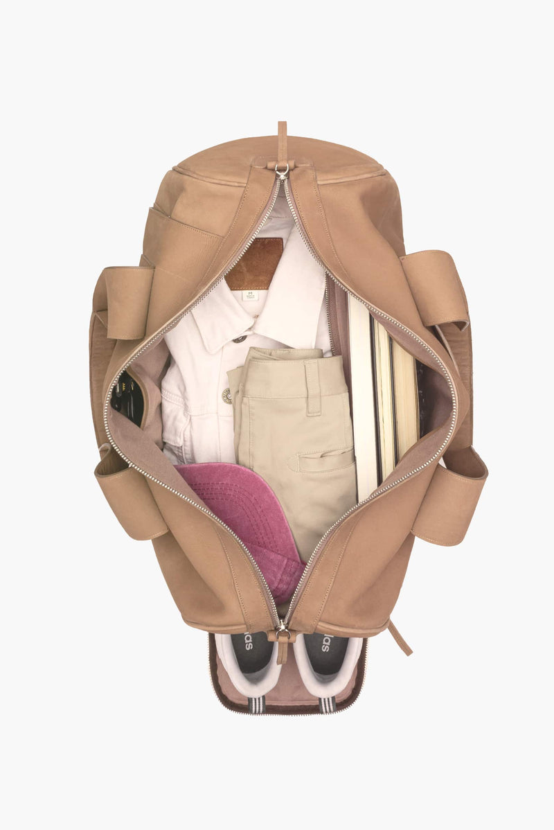 Maleta duffle de piel 28L