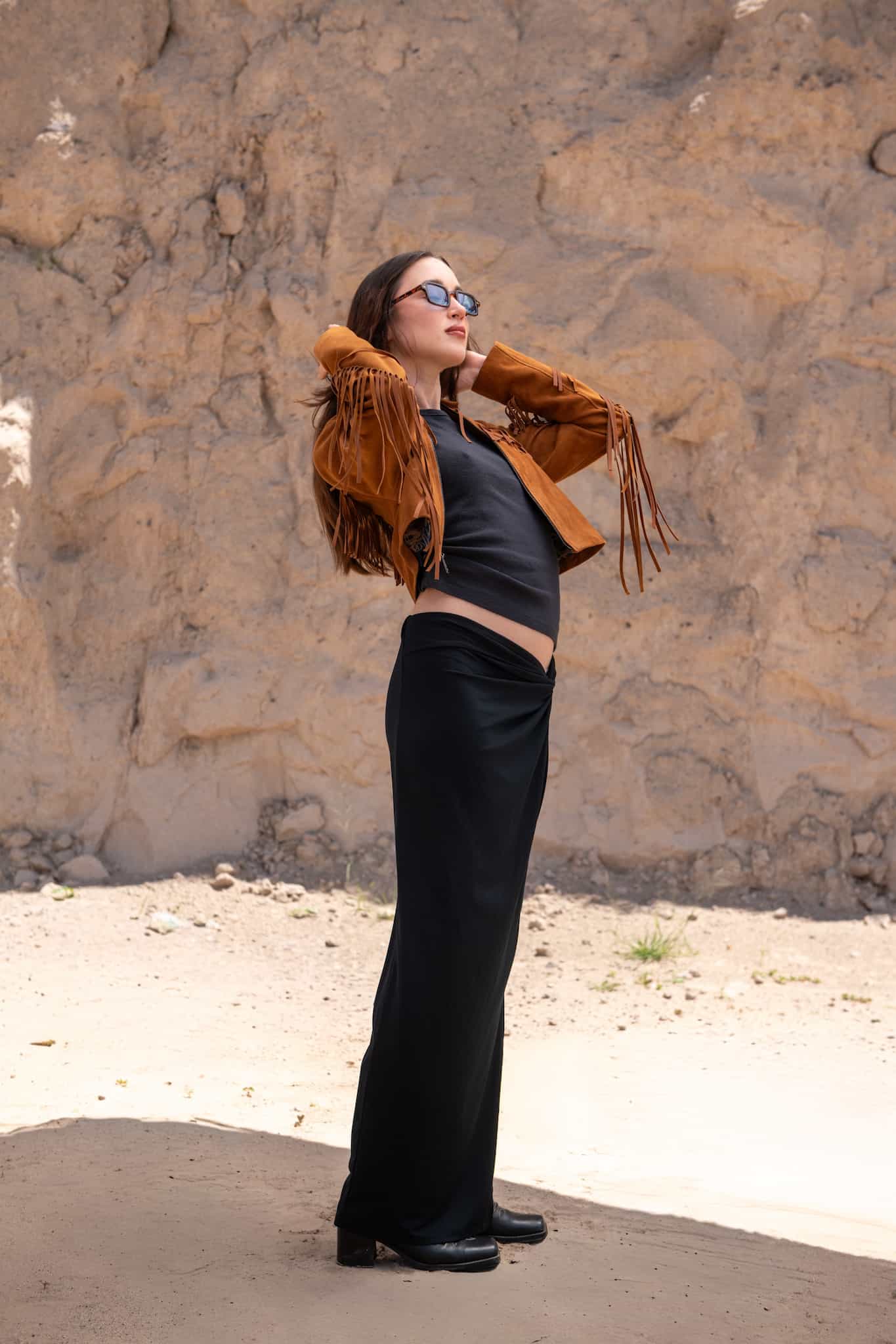 Chamarra de flecos Noa