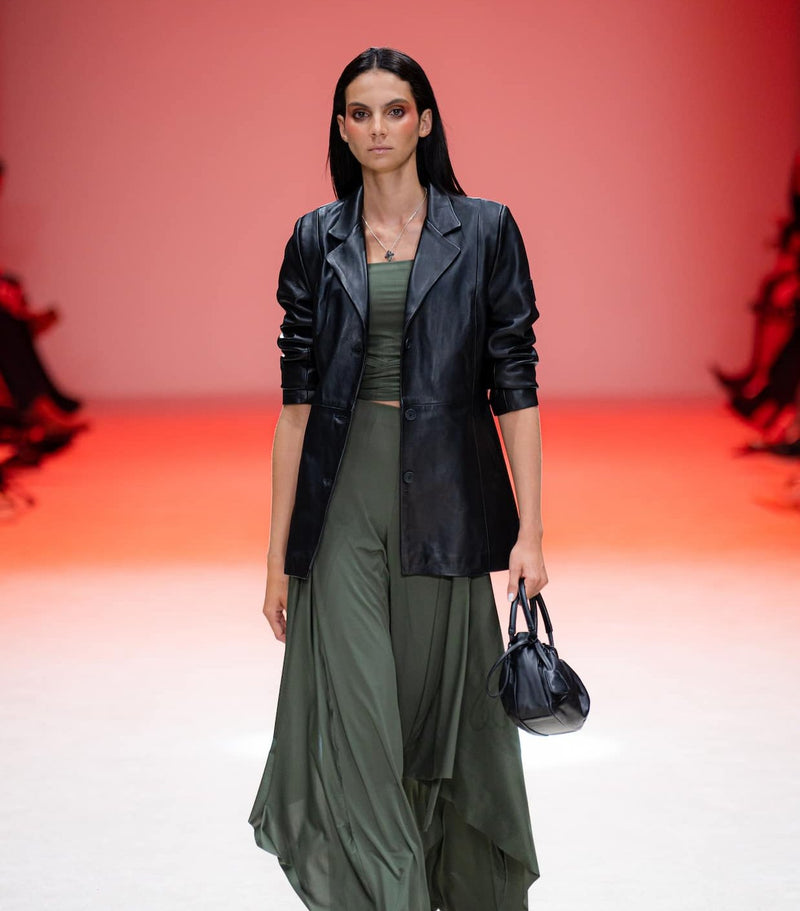 Saco de piel negro mujer - SELINA