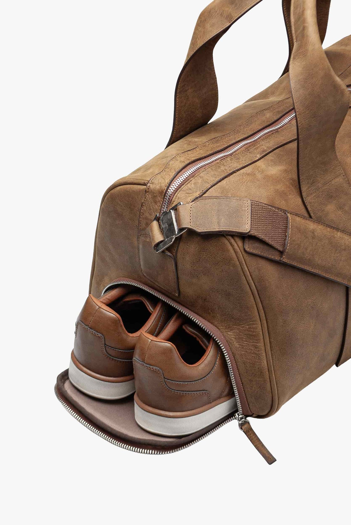 Maleta duffle de piel 28L