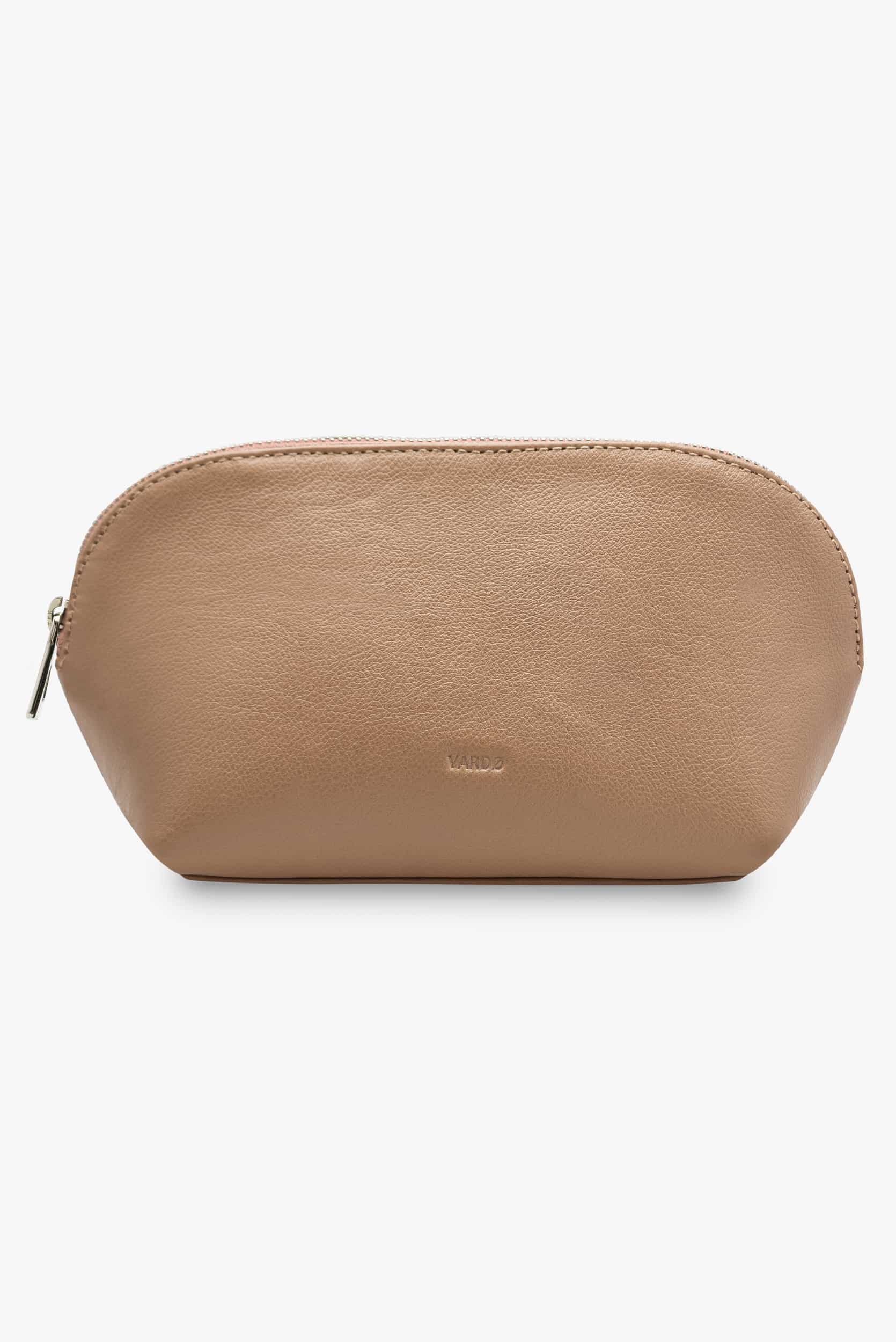 Cosmetiquera de piel - Nude