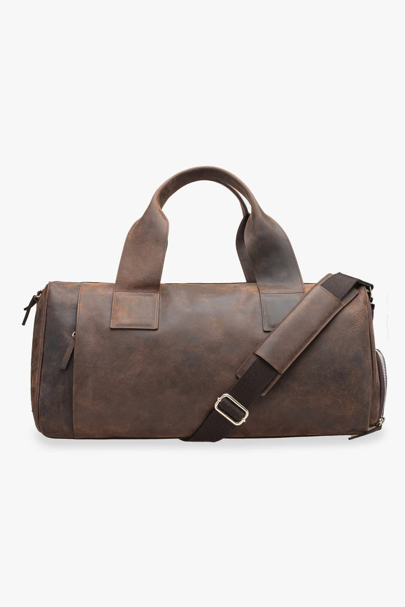 Maleta duffle de piel 28L