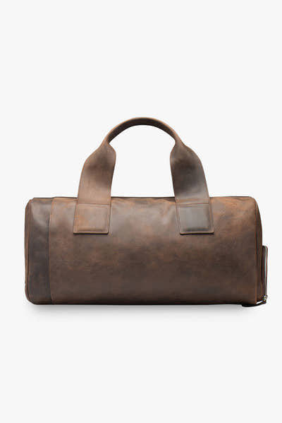 Maleta duffle de piel 28L
