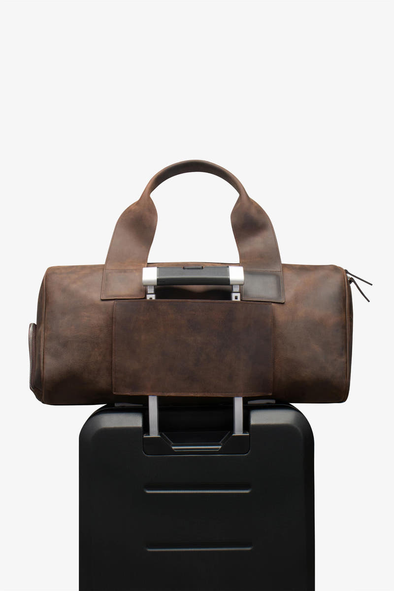 Maleta duffle de piel 28L
