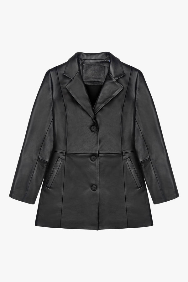 Saco de piel negro mujer - SELINA