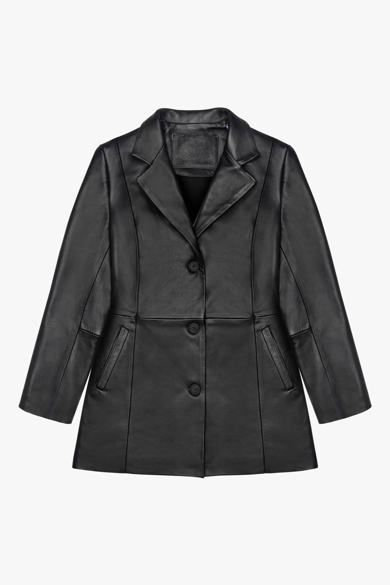 Saco de piel negro mujer - SELINA